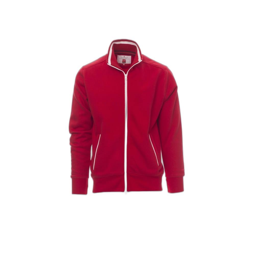 felpa con zip intera payper sydney rosso/bianco xs