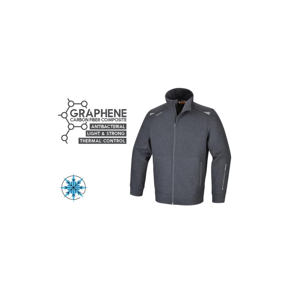 felpa con zip lunga in graphene beta 7644gg xs