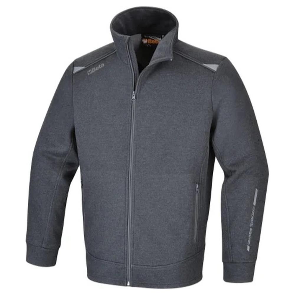 felpa con zip lunga in graphene beta 7644gg