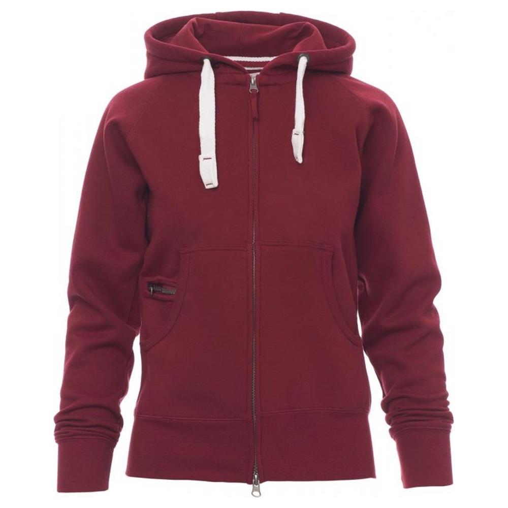 felpa donna con zip intera e cappuccio payper dallas+lady bordeaux xs