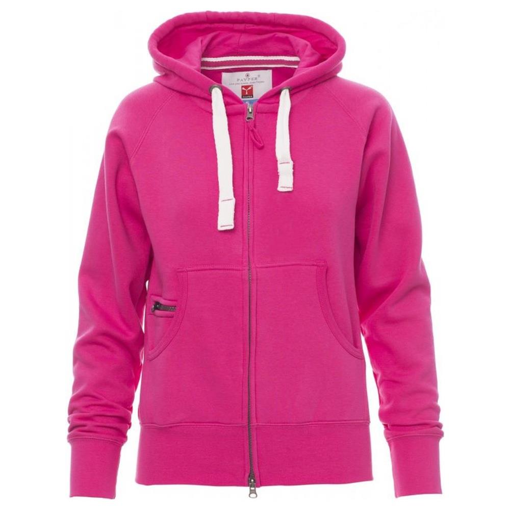 felpa donna con zip intera e cappuccio payper dallas+lady fucsia xs