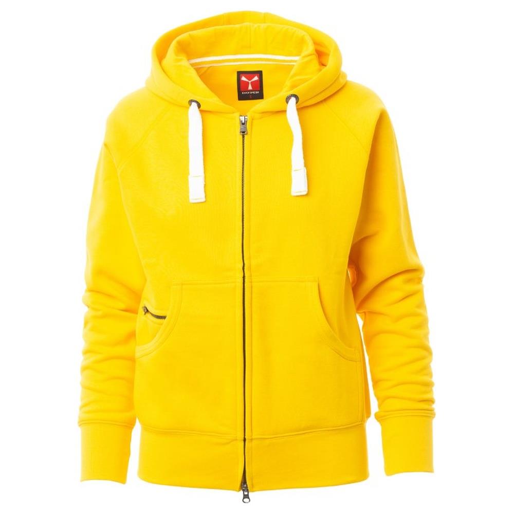 felpa donna con zip intera e cappuccio payper dallas+lady giallo xs
