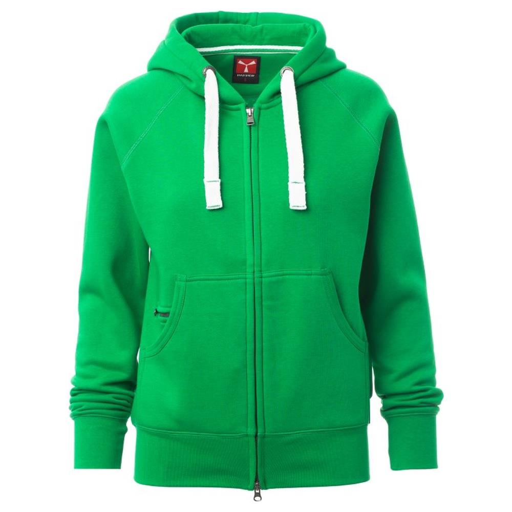felpa donna con zip intera e cappuccio payper dallas+lady jelly green xs