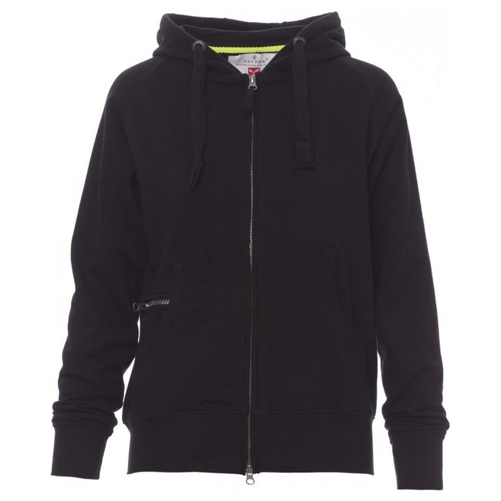 felpa donna con zip intera e cappuccio payper hawaii+lady nero s