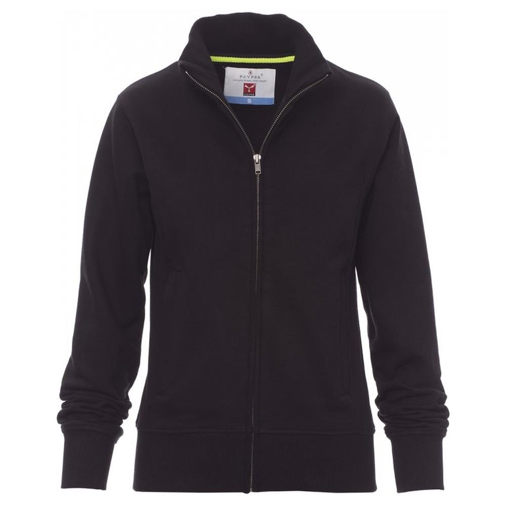 felpa donna con zip intera payper class+lady nero s