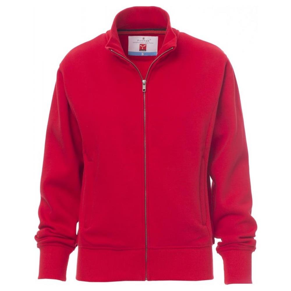 felpa donna con zip intera payper class+lady rosso s
