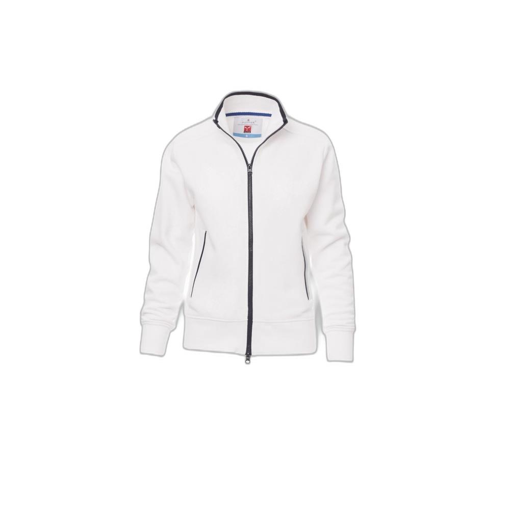 felpa donna con zip intera payper melbourne bianco/navy xs