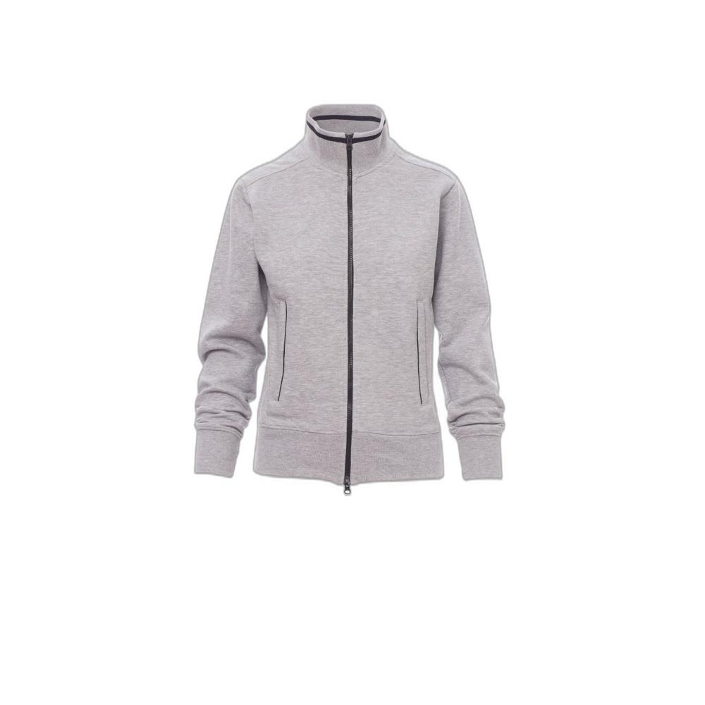 felpa donna con zip intera payper melbourne grigio melange/navy xs