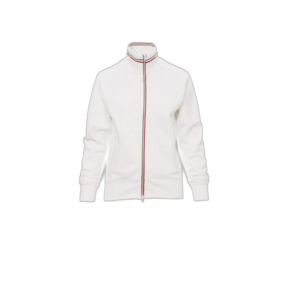 felpa donna con zip intera payper nazionale lady bianco/italia s