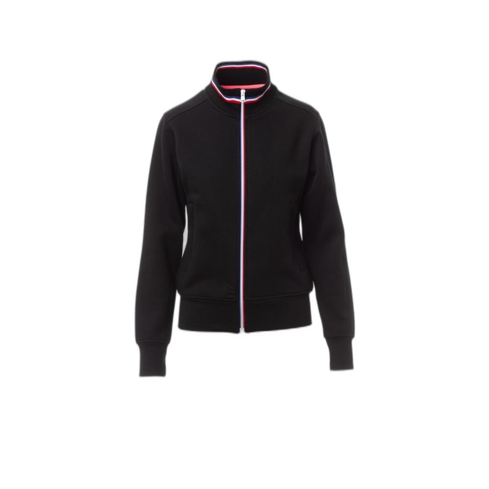 felpa donna con zip intera payper nazionale lady nero/francia s