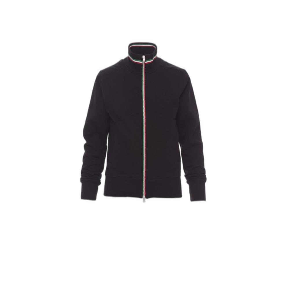 felpa donna con zip intera payper nazionale lady nero/italia s