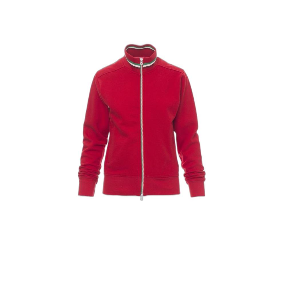 felpa donna con zip intera payper nazionale lady rosso/italia s