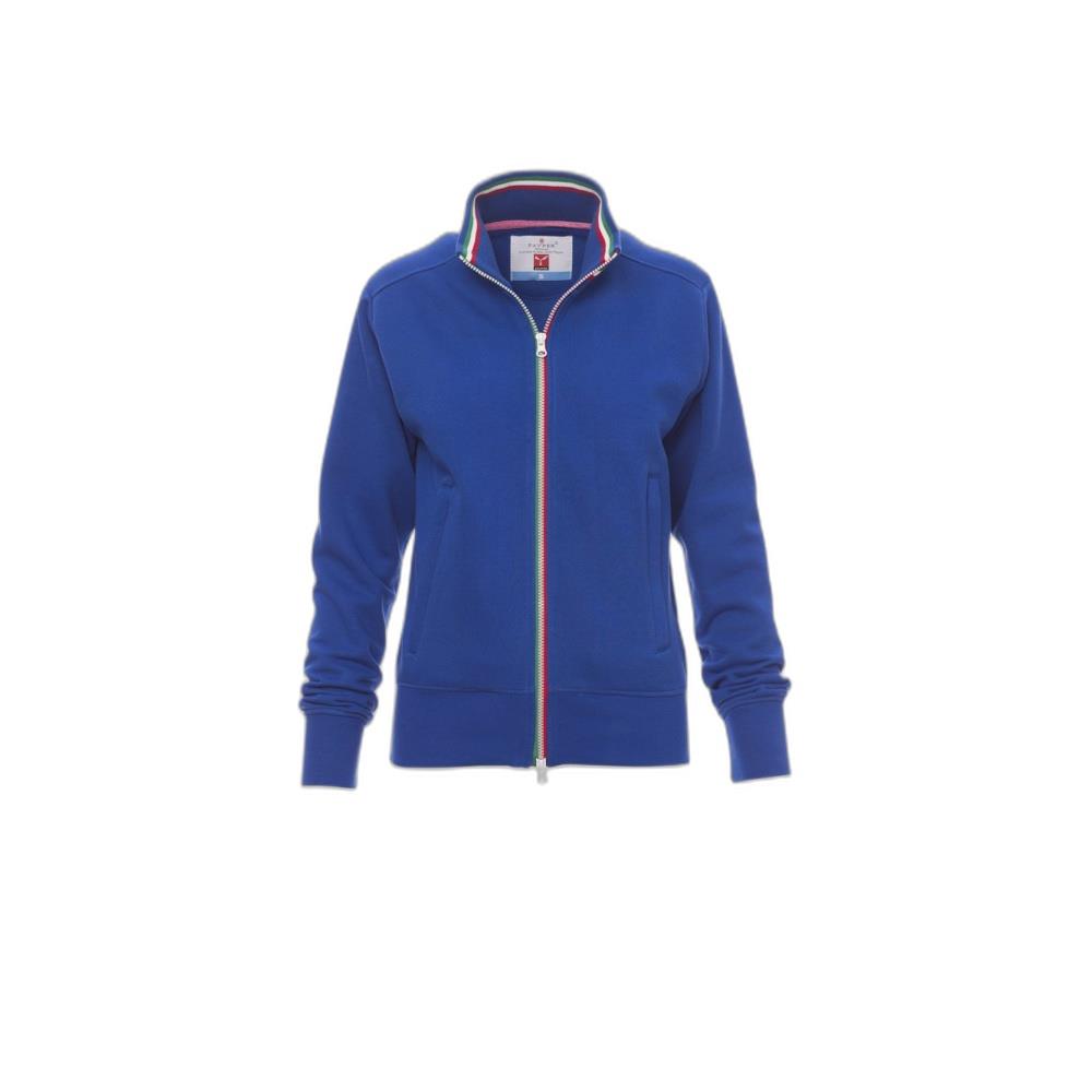 felpa donna con zip intera payper nazionale lady royal/italia s