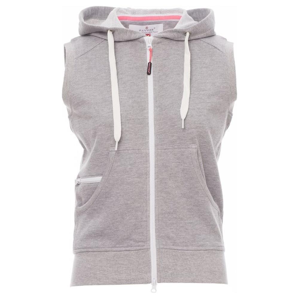 felpa donna smanicata con cappuccio payper boxer+lady grigio melange s