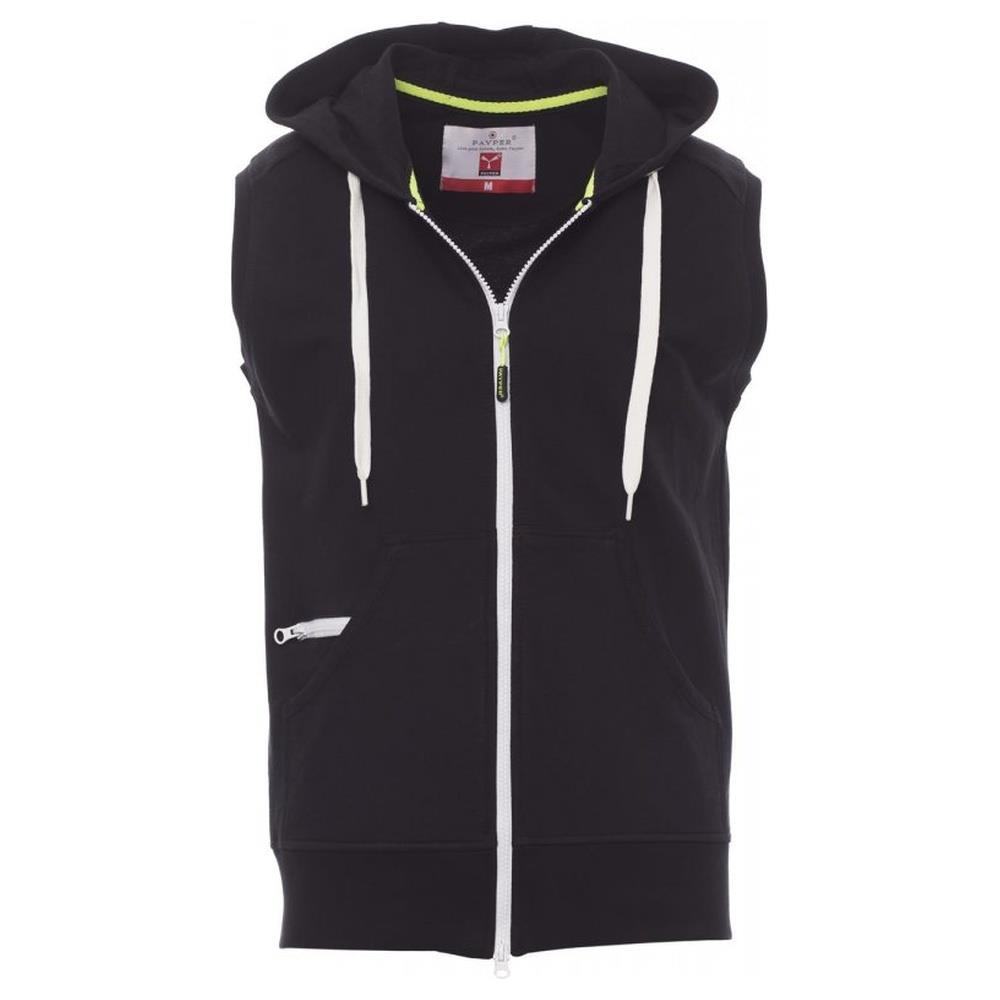 felpa donna smanicata con cappuccio payper boxer+ nero s