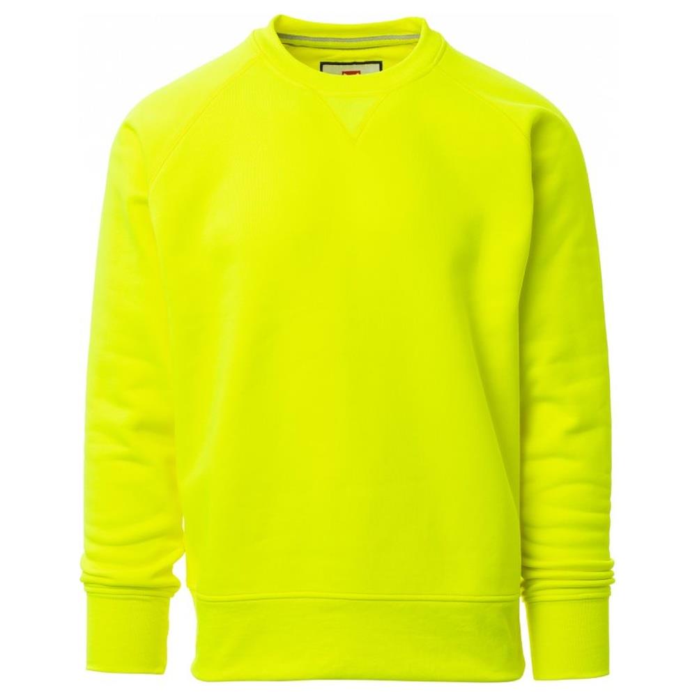 felpa girocollo da lavoro payper mistral+ giallo fluo xs