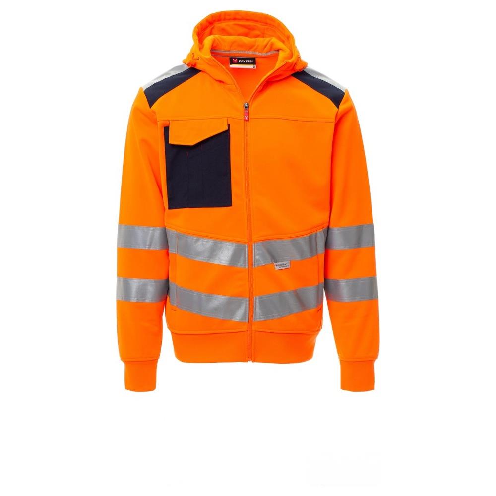 felpa payper leader arancione fluo/navy s