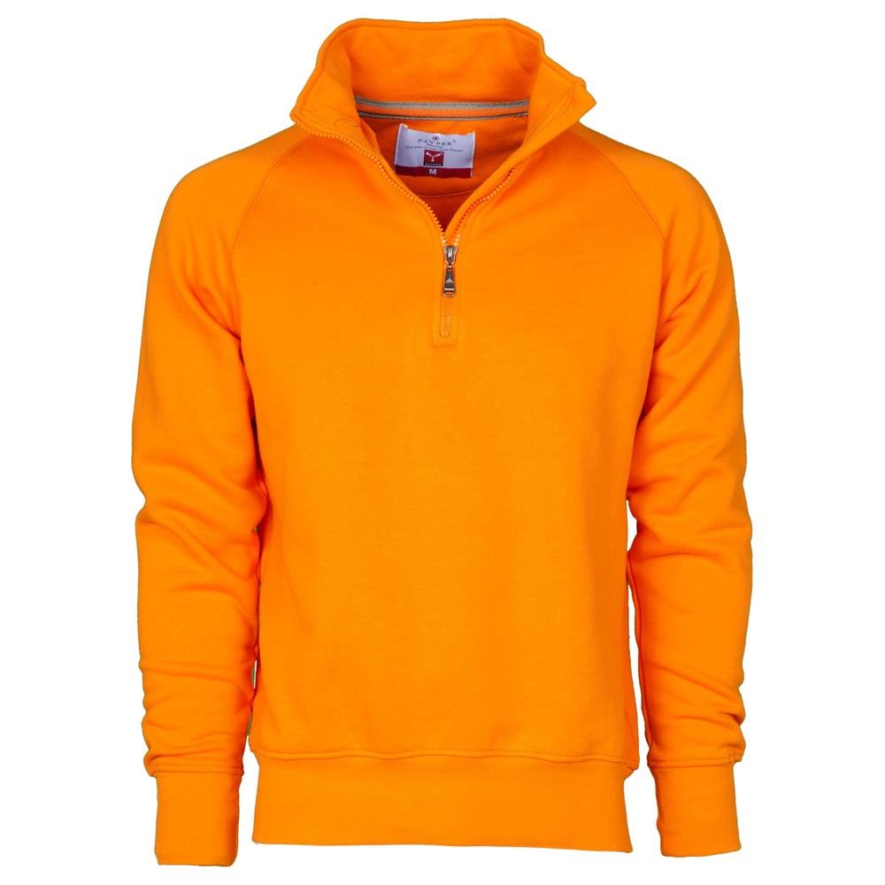 felpa payper miami+ mezza zip arancio l