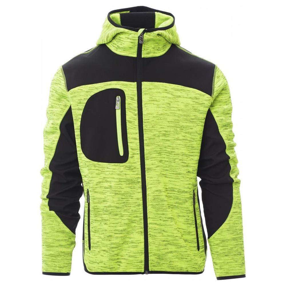 felpa tecniche con cappuccio payper trip giallo fluo/nero xs