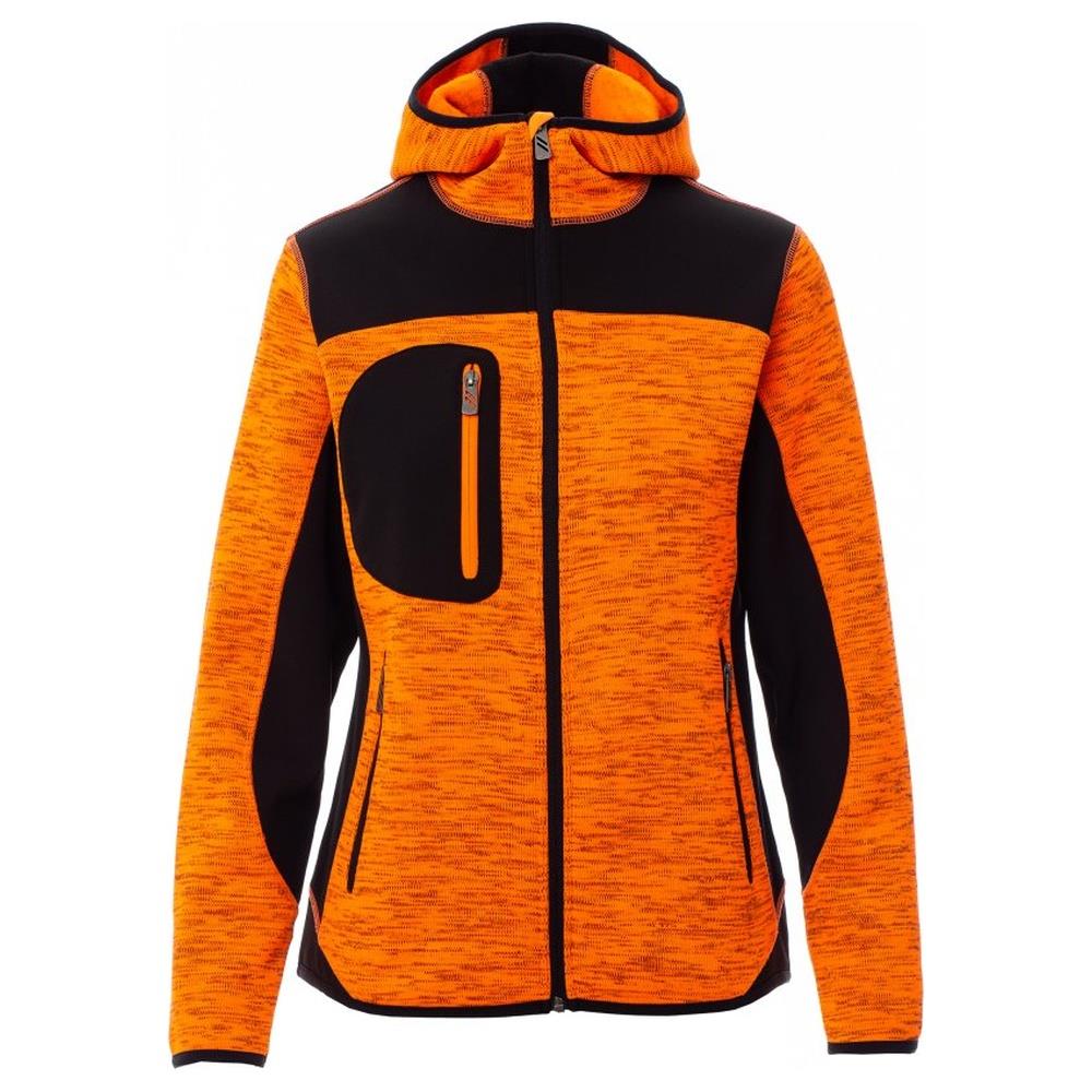 felpa tecniche con cappuccio payper trip lady arancione fluo/nero s