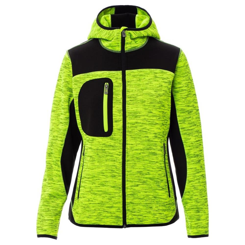 felpa tecniche con cappuccio payper trip lady giallo fluo/nero s