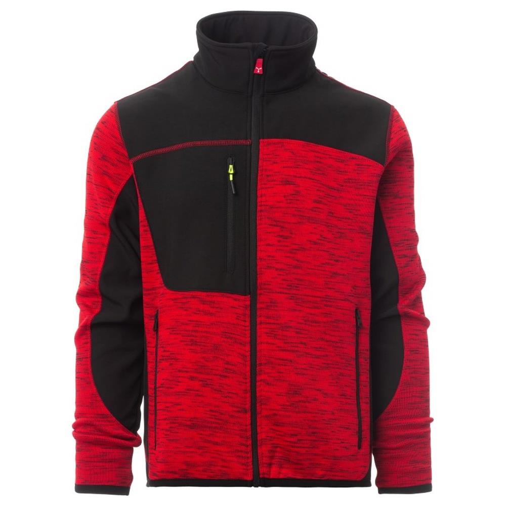 felpa tecniche payper travel rosso melange/nero xs