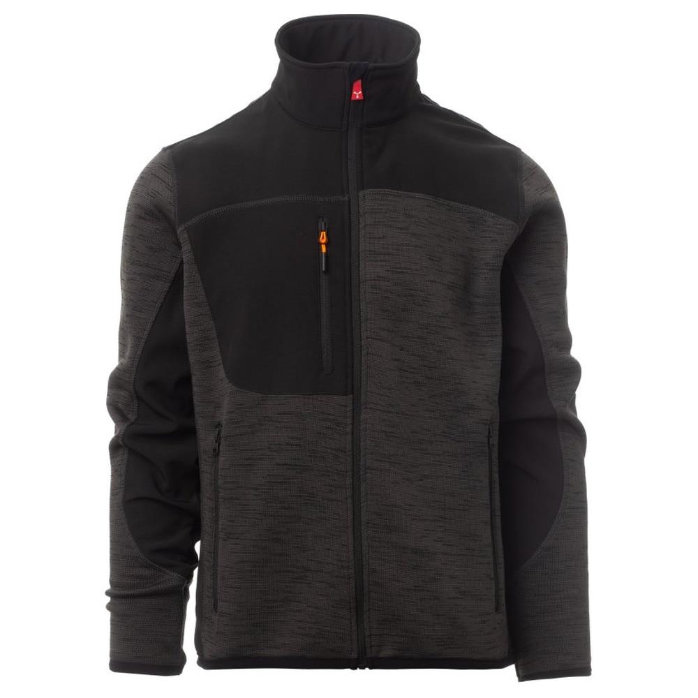 felpa tecniche payper travel steel grey melange/nero xs