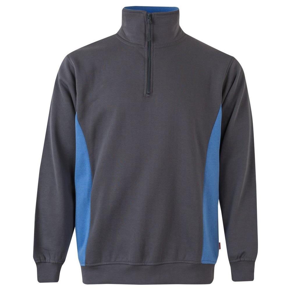 felpa velilla con mezza zip total match cod 105704 grigio/celeste xs