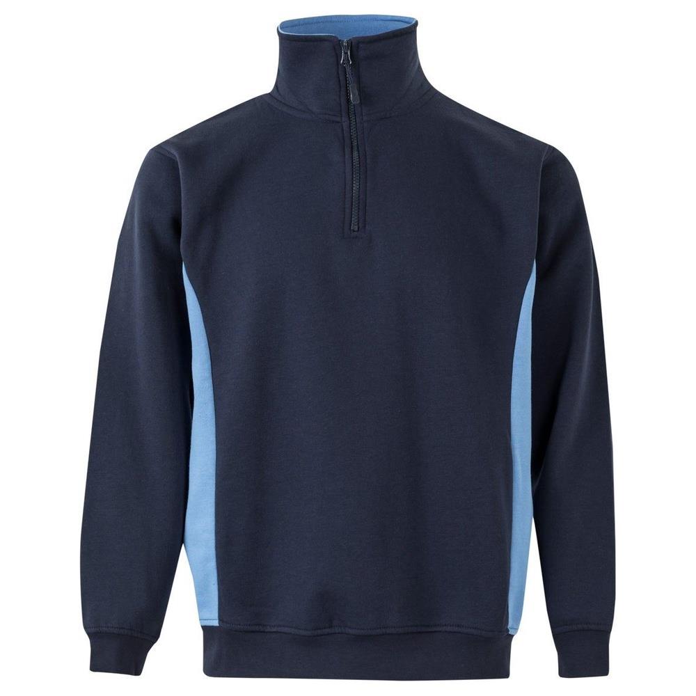 felpa velilla con mezza zip total match cod 105704 navy/celeste xs