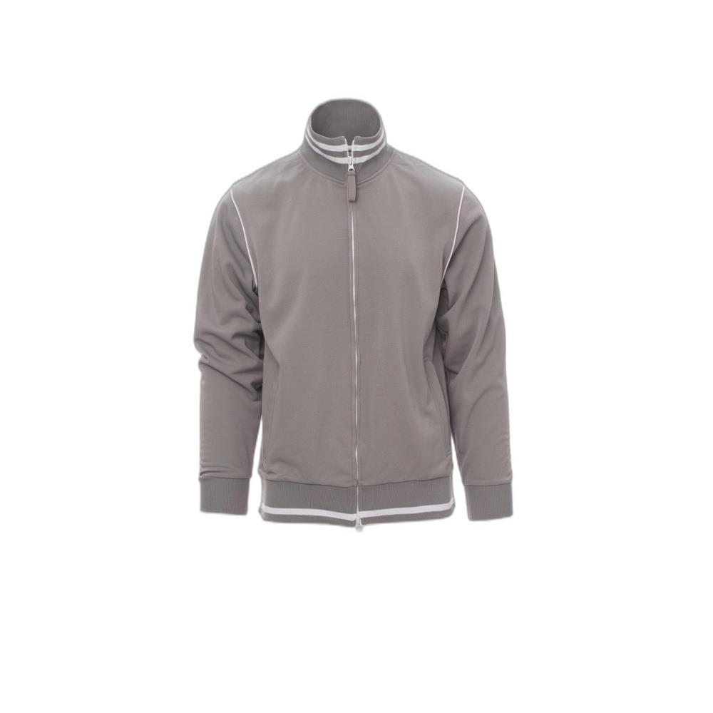 felpa zip intera payper derby grigio/bianco s