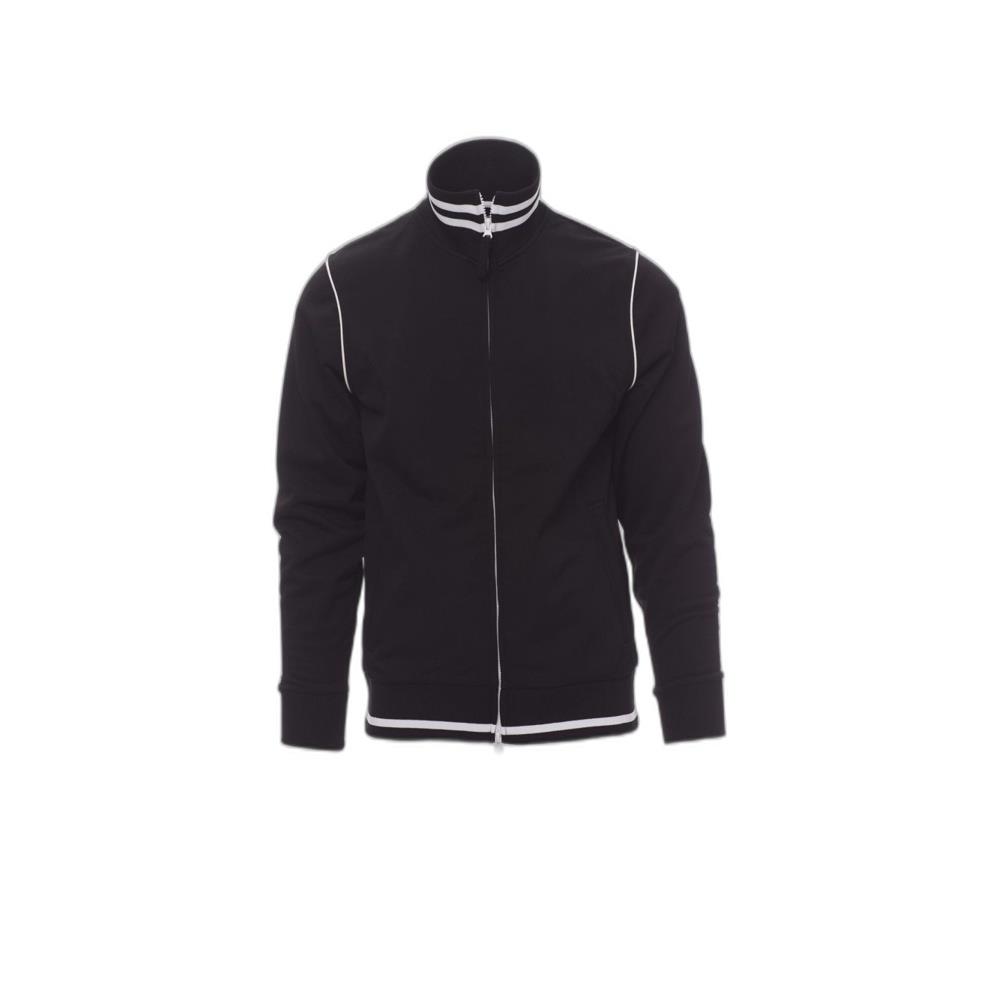 felpa zip intera payper derby nero/bianco s