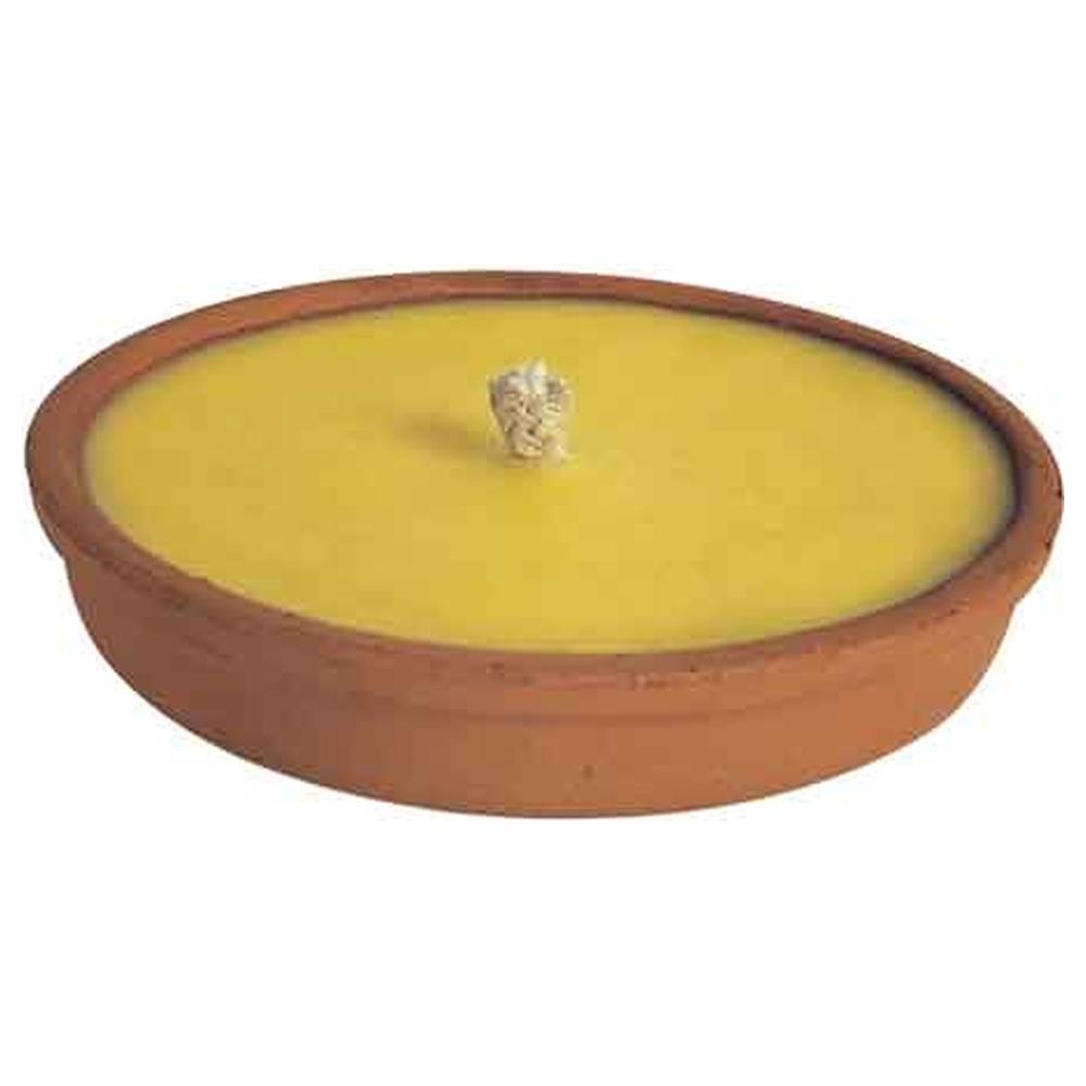 fiaccola alla citronella in terracotta