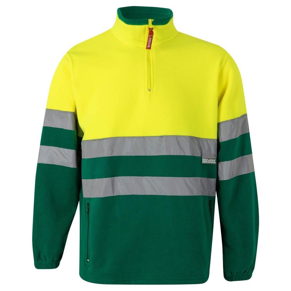 fodera velilla in pile bicolor cod 182 verde/giallo fluo xs