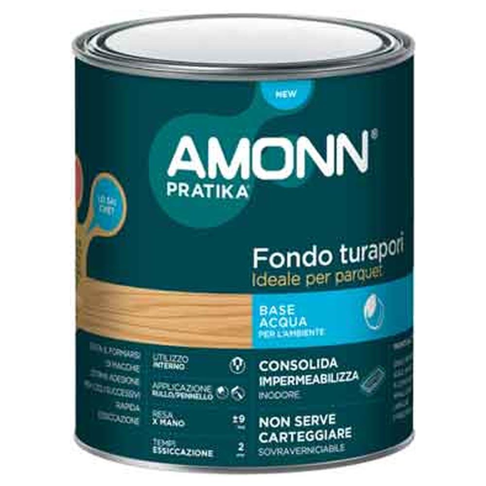 fondo turapori per parquet amonn 0,75 lt - trasparente