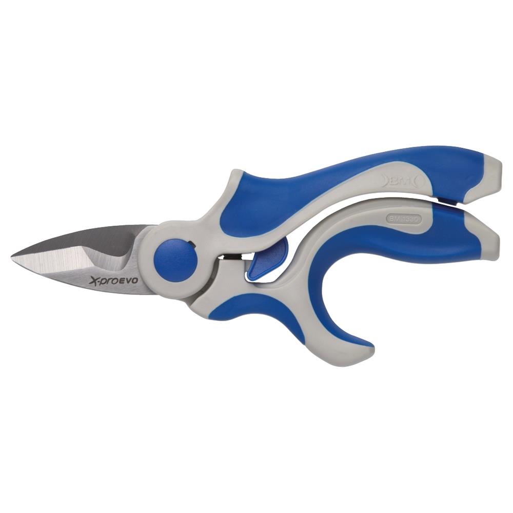 forbici per elettricisti lame corte microdentate e gola spellacavi beta 1128 x-pro evo