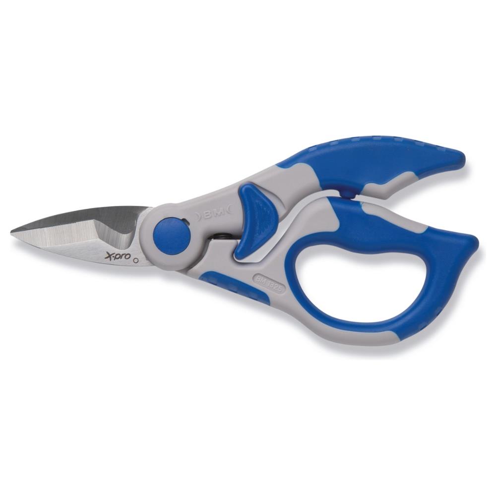 forbici per elettricisti lame corte microdentate e gola spellacavi beta 1128 x-pro