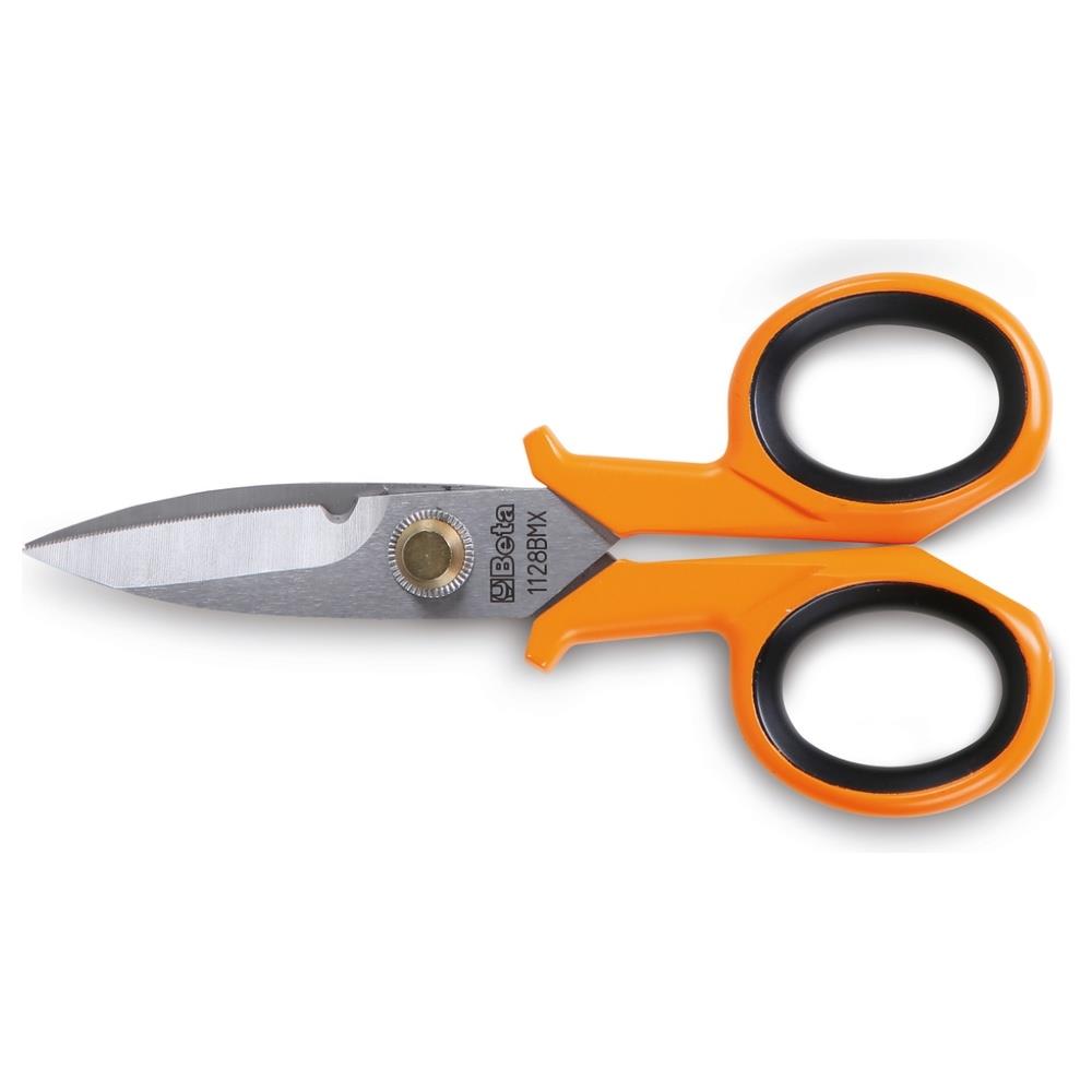forbici per elettricisti lame diritte in acciaio inossidabile con microdentatura beta 1128bmx
