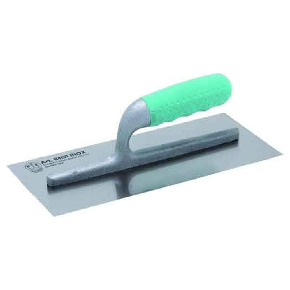 frattone liscio in acciaio inox con bordi arrotondati sintesi '840/it' pavan 24x10 cm - spessore 0,5 mm