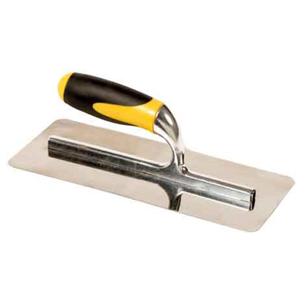 frattone liscio inox c/manico gomma 28x12 cm