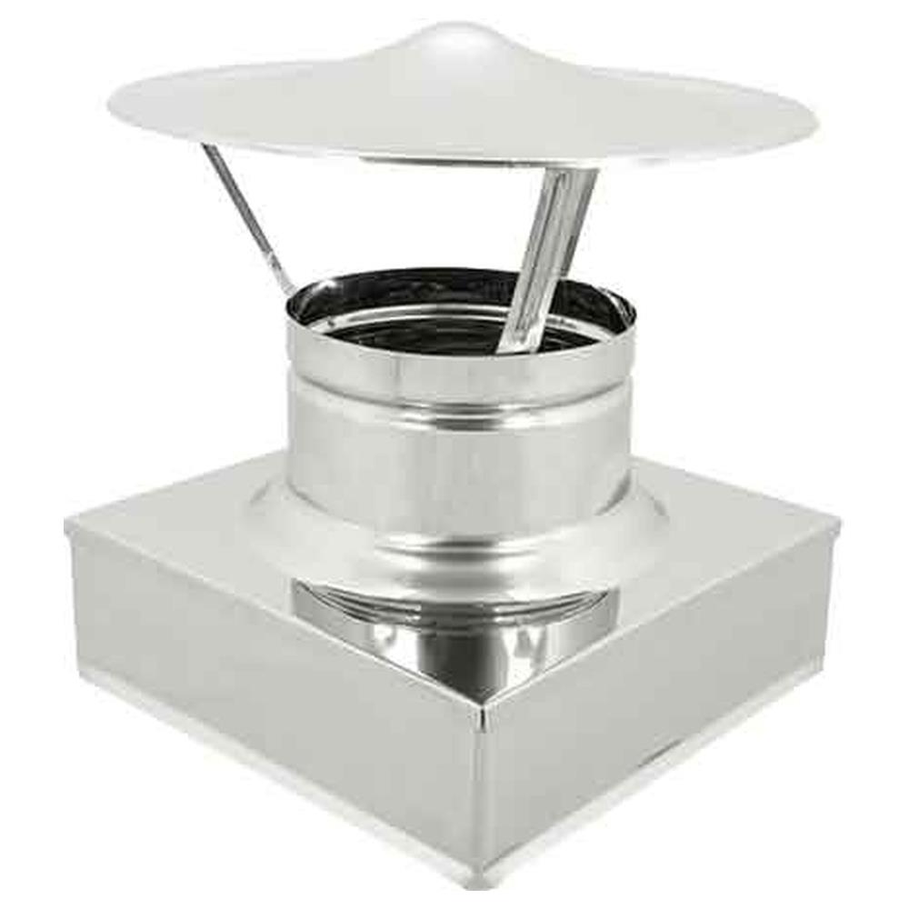 fumaiolo inox quadro a cappello 'cinese'
