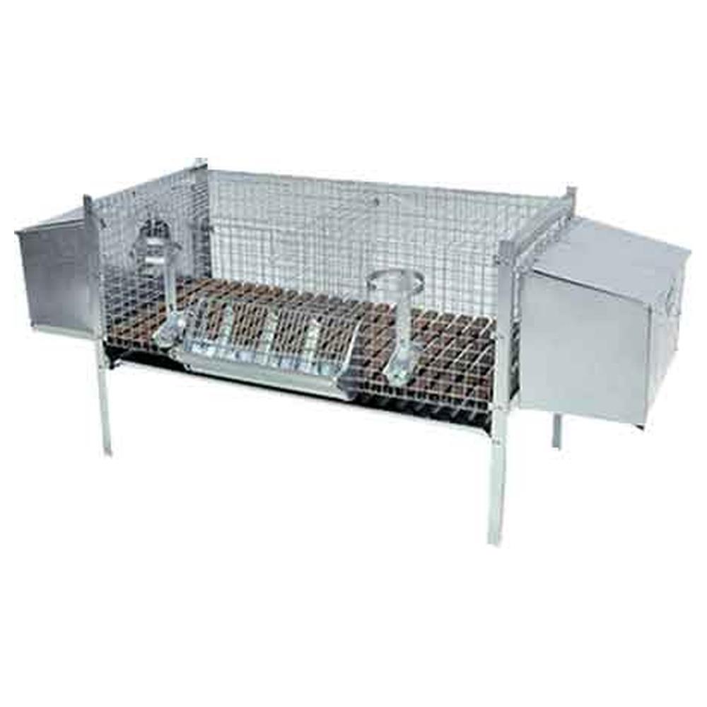 gabbia per conigli due fattrici cm 100x50x70h