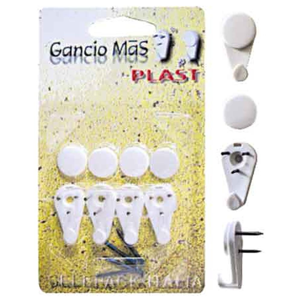 ganci per quadri  mas plast  blister 4 pezzi