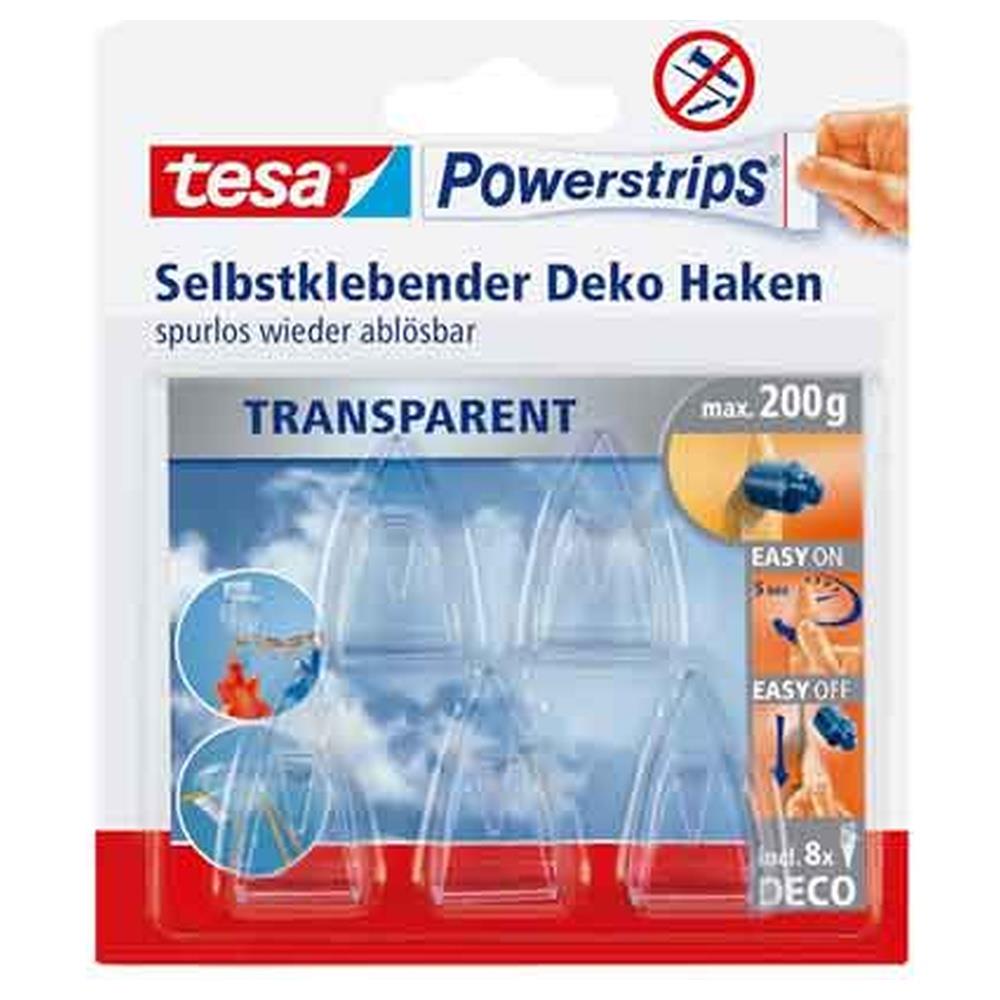 ganci 'powerstrips deco' tesa 5 ganci + 8 strisce