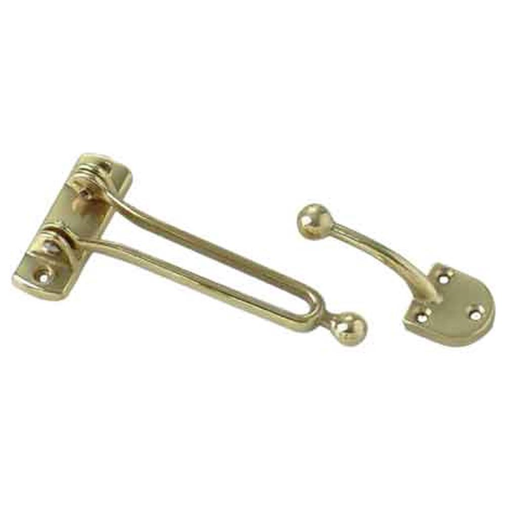 gancio di sicurezza per porte 130x65 mm - ottone lucido