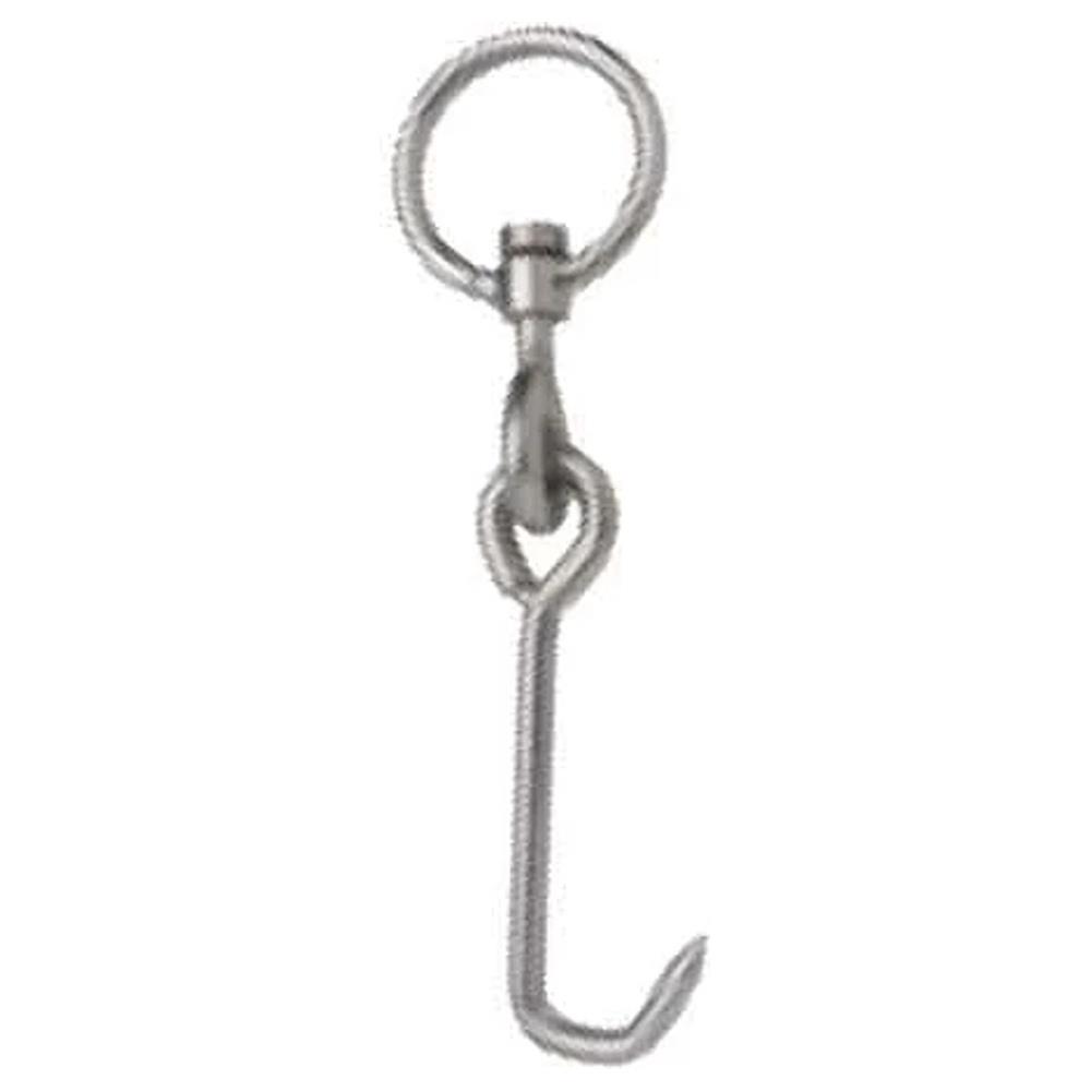 gancio girevole snodato con anello 220x6 mm
