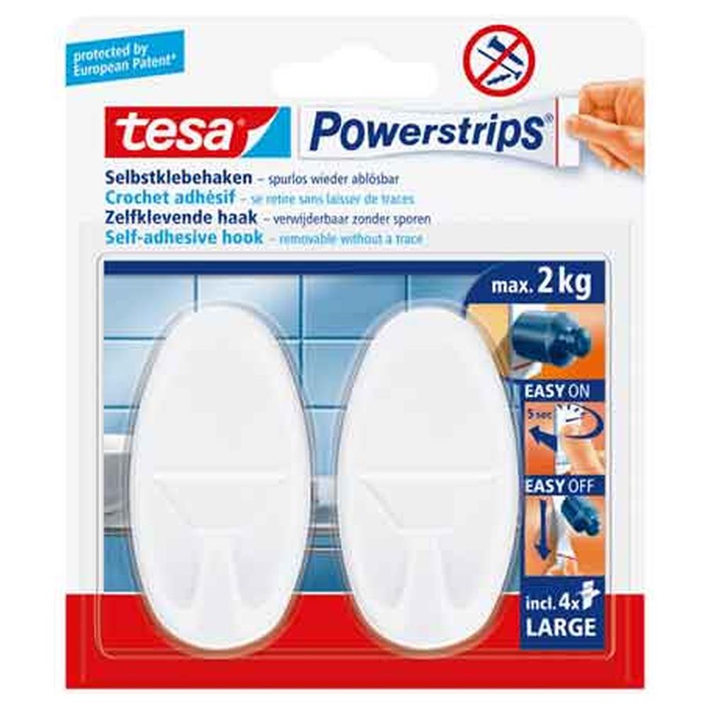 gancio ovale 'powerstrips®' bianco