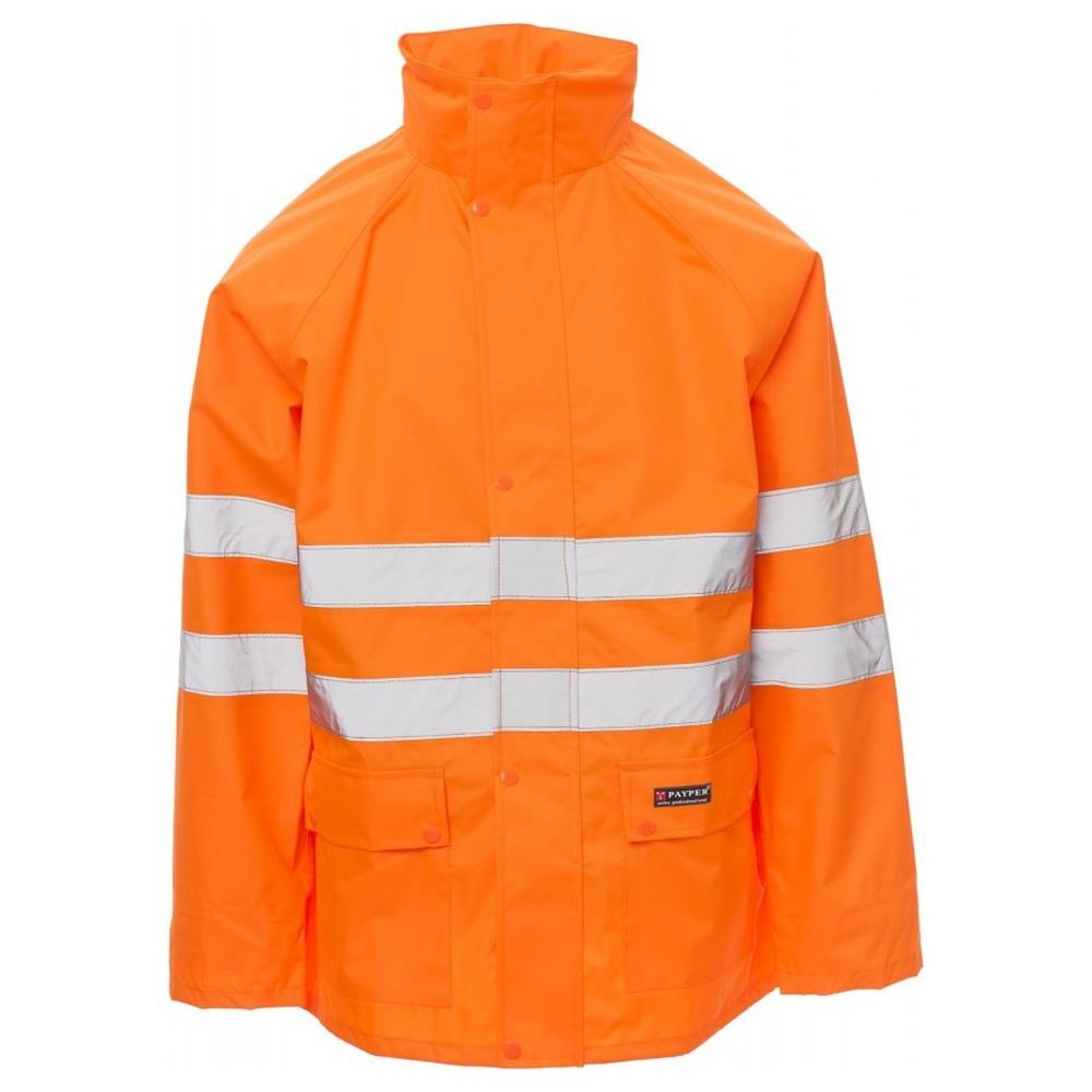 giacca antipioggia payper hurricane-jacket arancione fluo s