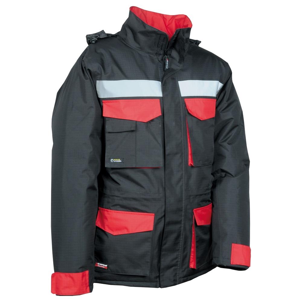 giacca cofra gust v190 nero/rosso s