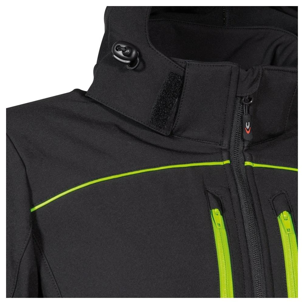 giacca cofra klarbo v552 nero/lime 44