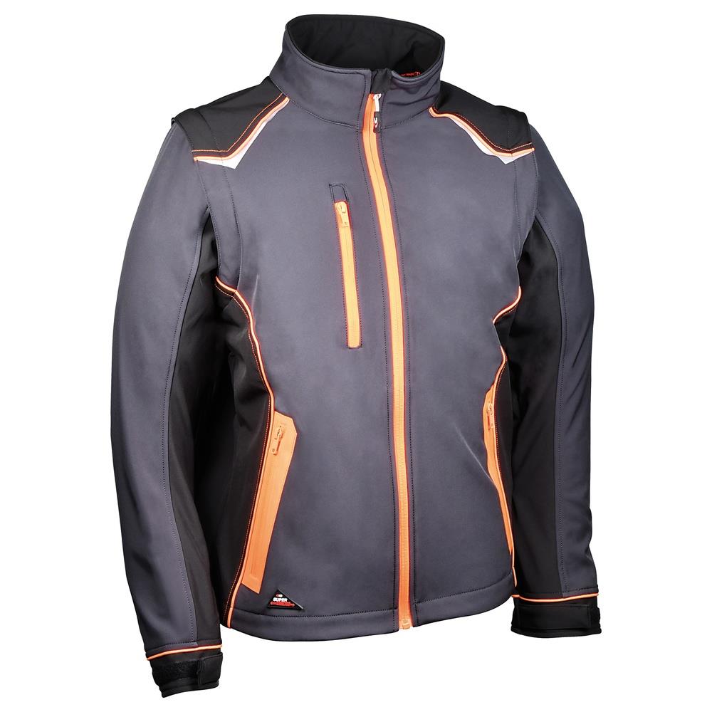 giacca cofra selters v643 antracite/nero/arancio 44